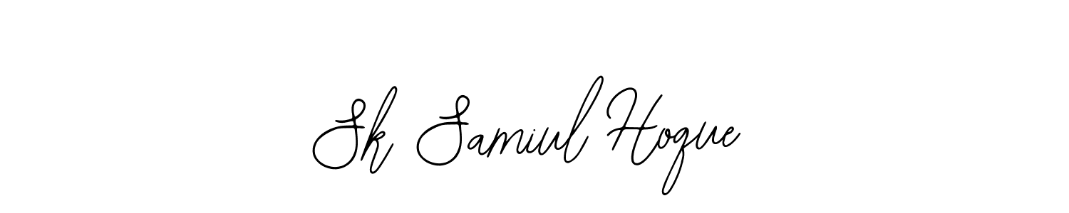 How to make Sk Samiul Hoque name signature. Use Bearetta-2O07w style for creating short signs online. This is the latest handwritten sign. Sk Samiul Hoque signature style 12 images and pictures png