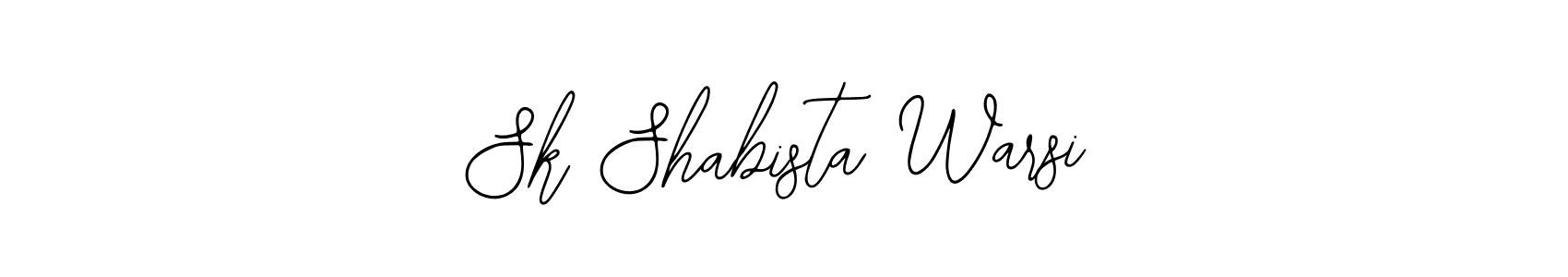 Bearetta-2O07w is a professional signature style that is perfect for those who want to add a touch of class to their signature. It is also a great choice for those who want to make their signature more unique. Get Sk Shabista Warsi name to fancy signature for free. Sk Shabista Warsi signature style 12 images and pictures png