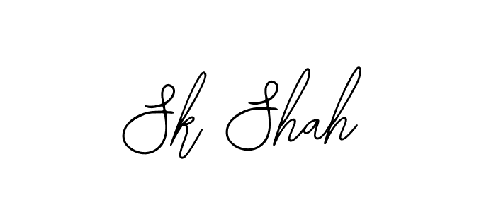 The best way (Bearetta-2O07w) to make a short signature is to pick only two or three words in your name. The name Sk Shah include a total of six letters. For converting this name. Sk Shah signature style 12 images and pictures png