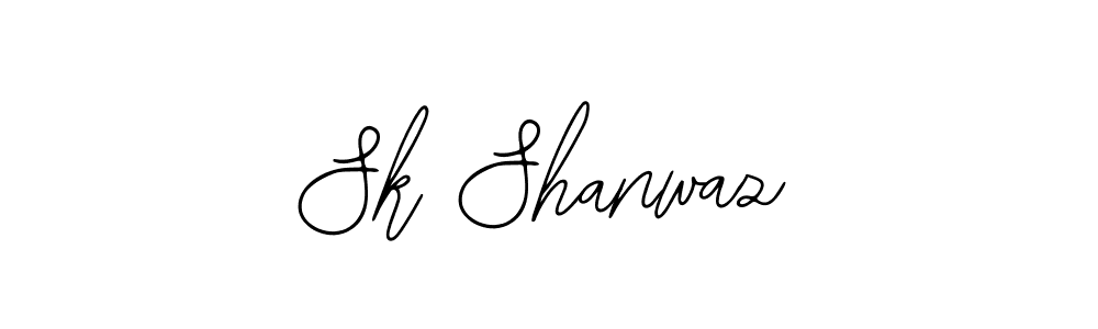 How to make Sk Shanwaz name signature. Use Bearetta-2O07w style for creating short signs online. This is the latest handwritten sign. Sk Shanwaz signature style 12 images and pictures png