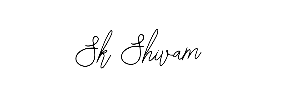 How to make Sk Shivam name signature. Use Bearetta-2O07w style for creating short signs online. This is the latest handwritten sign. Sk Shivam signature style 12 images and pictures png