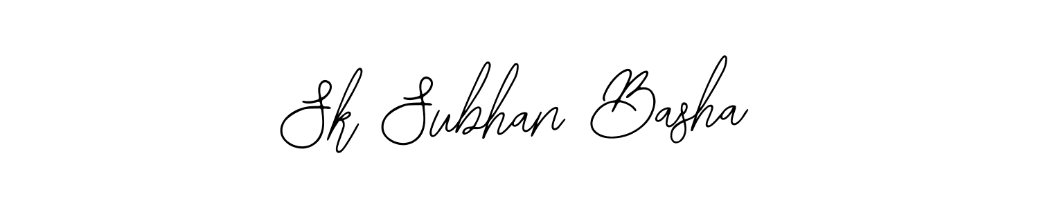 Sk Subhan Basha stylish signature style. Best Handwritten Sign (Bearetta-2O07w) for my name. Handwritten Signature Collection Ideas for my name Sk Subhan Basha. Sk Subhan Basha signature style 12 images and pictures png