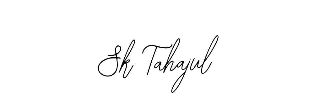 You should practise on your own different ways (Bearetta-2O07w) to write your name (Sk Tahajul) in signature. don't let someone else do it for you. Sk Tahajul signature style 12 images and pictures png