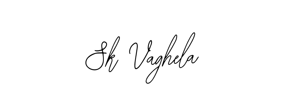 How to make Sk Vaghela name signature. Use Bearetta-2O07w style for creating short signs online. This is the latest handwritten sign. Sk Vaghela signature style 12 images and pictures png