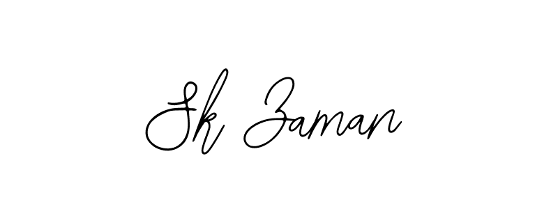 How to make Sk Zaman name signature. Use Bearetta-2O07w style for creating short signs online. This is the latest handwritten sign. Sk Zaman signature style 12 images and pictures png