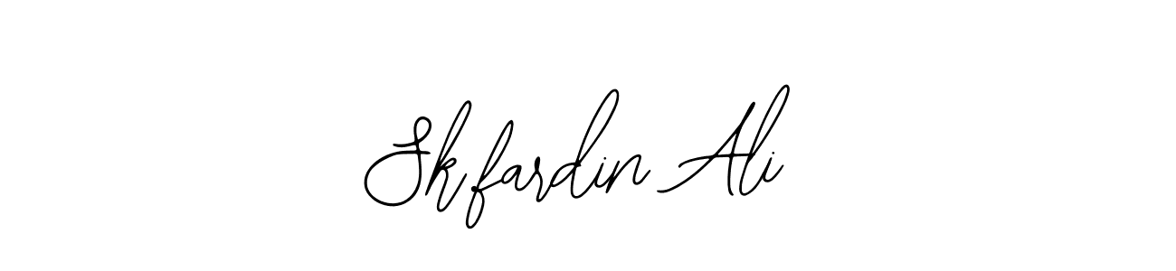 The best way (Bearetta-2O07w) to make a short signature is to pick only two or three words in your name. The name Sk.fardin Ali include a total of six letters. For converting this name. Sk.fardin Ali signature style 12 images and pictures png