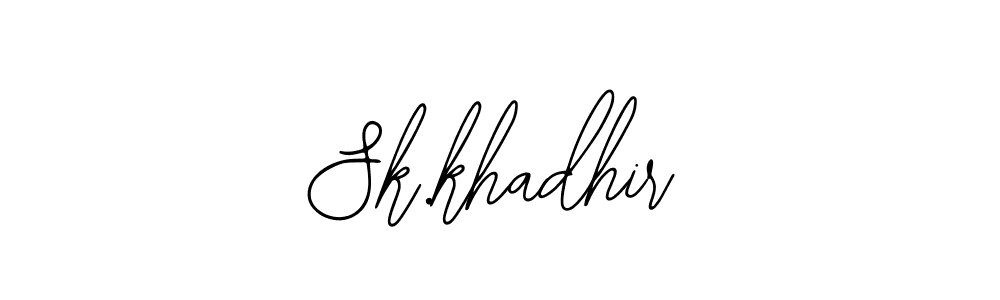 Similarly Bearetta-2O07w is the best handwritten signature design. Signature creator online .You can use it as an online autograph creator for name Sk.khadhir. Sk.khadhir signature style 12 images and pictures png