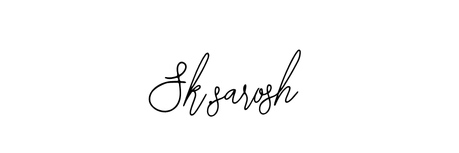 The best way (Bearetta-2O07w) to make a short signature is to pick only two or three words in your name. The name Sk.sarosh include a total of six letters. For converting this name. Sk.sarosh signature style 12 images and pictures png