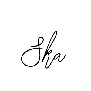 You should practise on your own different ways (Bearetta-2O07w) to write your name (Ska) in signature. don't let someone else do it for you. Ska signature style 12 images and pictures png