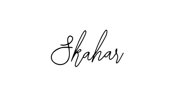 How to make Skahar name signature. Use Bearetta-2O07w style for creating short signs online. This is the latest handwritten sign. Skahar signature style 12 images and pictures png