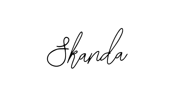 if you are searching for the best signature style for your name Skanda. so please give up your signature search. here we have designed multiple signature styles  using Bearetta-2O07w. Skanda signature style 12 images and pictures png