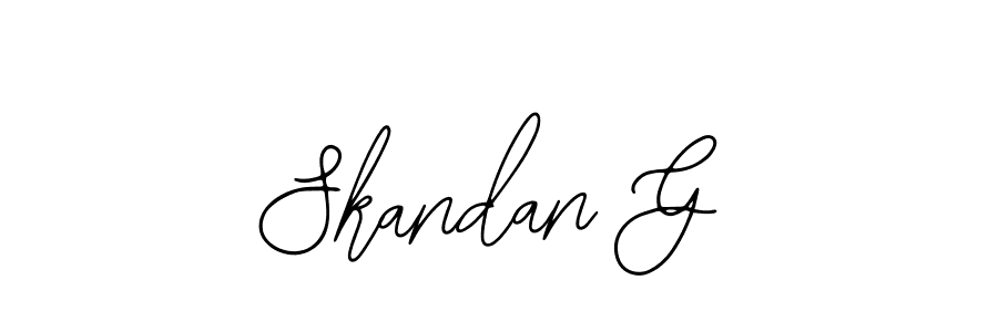 Similarly Bearetta-2O07w is the best handwritten signature design. Signature creator online .You can use it as an online autograph creator for name Skandan G. Skandan G signature style 12 images and pictures png