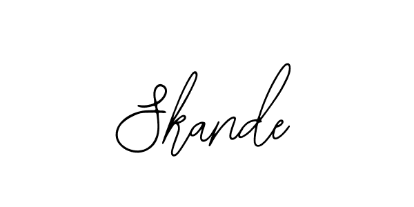Design your own signature with our free online signature maker. With this signature software, you can create a handwritten (Bearetta-2O07w) signature for name Skande. Skande signature style 12 images and pictures png
