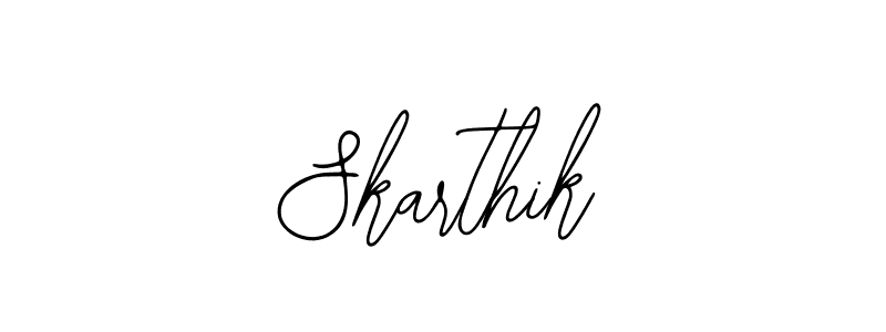 Design your own signature with our free online signature maker. With this signature software, you can create a handwritten (Bearetta-2O07w) signature for name Skarthik. Skarthik signature style 12 images and pictures png