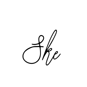 Use a signature maker to create a handwritten signature online. With this signature software, you can design (Bearetta-2O07w) your own signature for name Ske. Ske signature style 12 images and pictures png