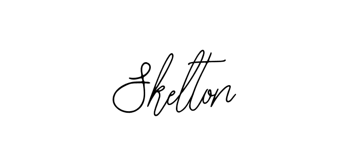 How to make Skelton name signature. Use Bearetta-2O07w style for creating short signs online. This is the latest handwritten sign. Skelton signature style 12 images and pictures png