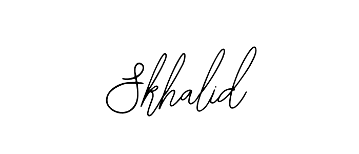 Bearetta-2O07w is a professional signature style that is perfect for those who want to add a touch of class to their signature. It is also a great choice for those who want to make their signature more unique. Get Skhalid name to fancy signature for free. Skhalid signature style 12 images and pictures png