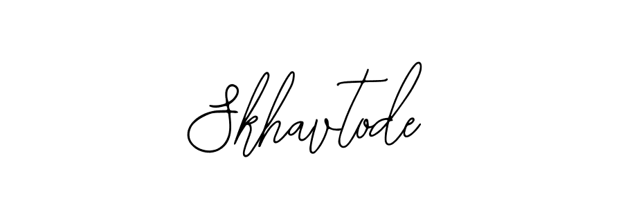 Use a signature maker to create a handwritten signature online. With this signature software, you can design (Bearetta-2O07w) your own signature for name Skhavtode. Skhavtode signature style 12 images and pictures png