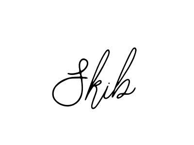 Use a signature maker to create a handwritten signature online. With this signature software, you can design (Bearetta-2O07w) your own signature for name Skib. Skib signature style 12 images and pictures png