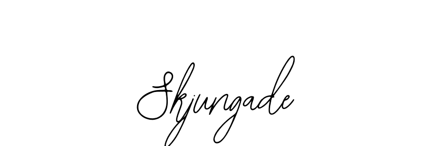 How to make Skjungade name signature. Use Bearetta-2O07w style for creating short signs online. This is the latest handwritten sign. Skjungade signature style 12 images and pictures png