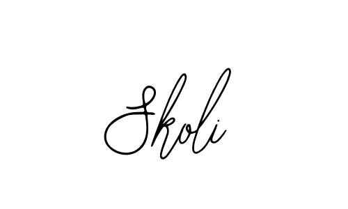 The best way (Bearetta-2O07w) to make a short signature is to pick only two or three words in your name. The name Skoli include a total of six letters. For converting this name. Skoli signature style 12 images and pictures png