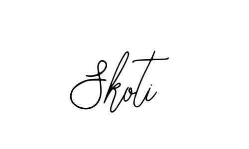 Use a signature maker to create a handwritten signature online. With this signature software, you can design (Bearetta-2O07w) your own signature for name Skoti. Skoti signature style 12 images and pictures png