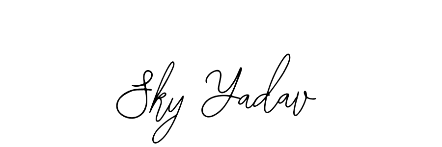 How to Draw Sky Yadav signature style? Bearetta-2O07w is a latest design signature styles for name Sky Yadav. Sky Yadav signature style 12 images and pictures png