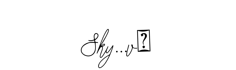 Use a signature maker to create a handwritten signature online. With this signature software, you can design (Bearetta-2O07w) your own signature for name Sky...v✓. Sky...v✓ signature style 12 images and pictures png