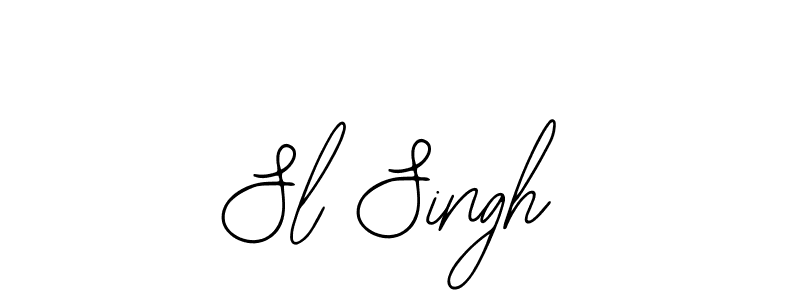 The best way (Bearetta-2O07w) to make a short signature is to pick only two or three words in your name. The name Sl Singh include a total of six letters. For converting this name. Sl Singh signature style 12 images and pictures png