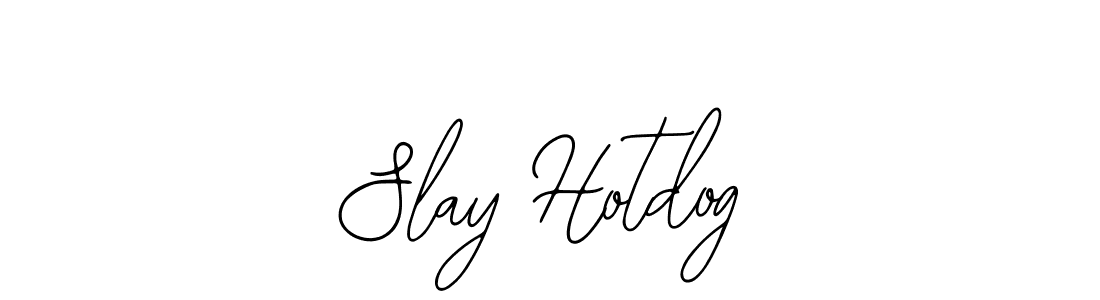 See photos of Slay Hotdog official signature by Spectra . Check more albums & portfolios. Read reviews & check more about Bearetta-2O07w font. Slay Hotdog signature style 12 images and pictures png