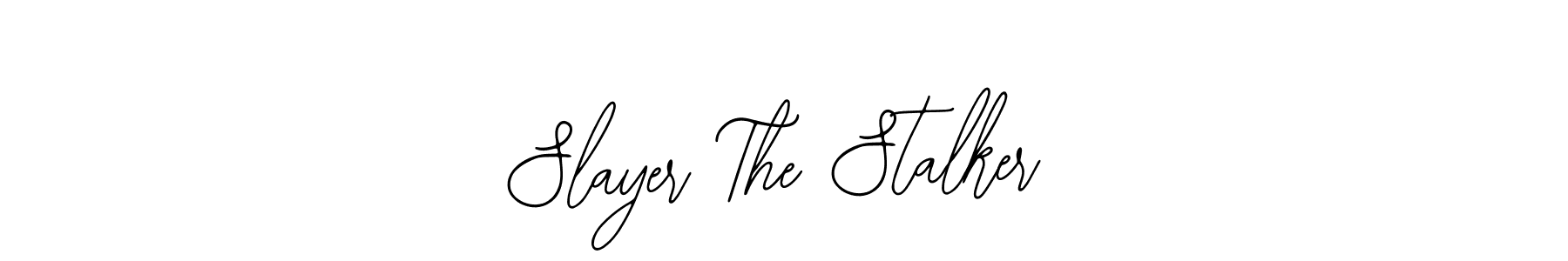Use a signature maker to create a handwritten signature online. With this signature software, you can design (Bearetta-2O07w) your own signature for name Slayer The Stalker. Slayer The Stalker signature style 12 images and pictures png