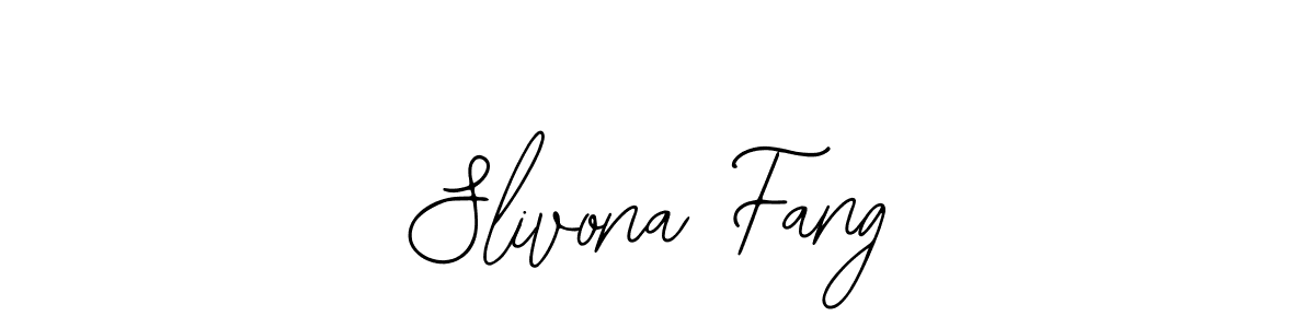 Use a signature maker to create a handwritten signature online. With this signature software, you can design (Bearetta-2O07w) your own signature for name Slivona Fang. Slivona Fang signature style 12 images and pictures png