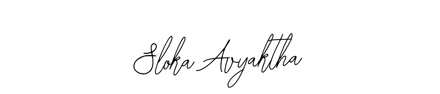 Make a beautiful signature design for name Sloka Avyaktha. With this signature (Bearetta-2O07w) style, you can create a handwritten signature for free. Sloka Avyaktha signature style 12 images and pictures png