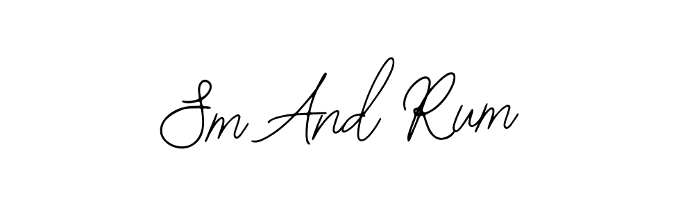 Use a signature maker to create a handwritten signature online. With this signature software, you can design (Bearetta-2O07w) your own signature for name Sm And Rum. Sm And Rum signature style 12 images and pictures png