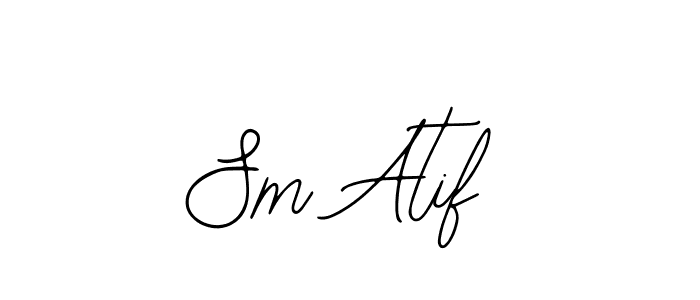 The best way (Bearetta-2O07w) to make a short signature is to pick only two or three words in your name. The name Sm Atif include a total of six letters. For converting this name. Sm Atif signature style 12 images and pictures png