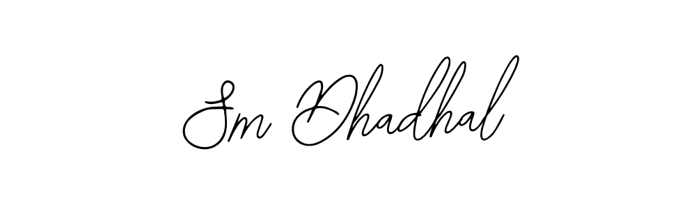 How to make Sm Dhadhal name signature. Use Bearetta-2O07w style for creating short signs online. This is the latest handwritten sign. Sm Dhadhal signature style 12 images and pictures png