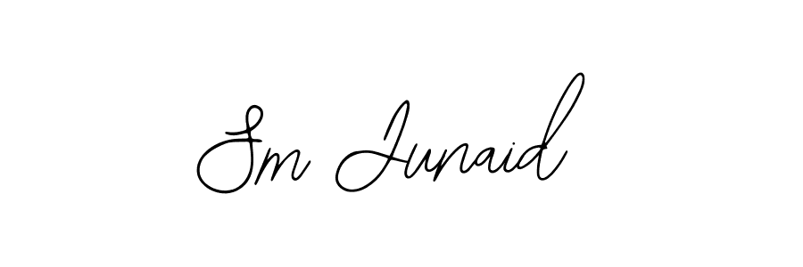 How to make Sm Junaid name signature. Use Bearetta-2O07w style for creating short signs online. This is the latest handwritten sign. Sm Junaid signature style 12 images and pictures png