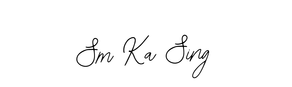 Similarly Bearetta-2O07w is the best handwritten signature design. Signature creator online .You can use it as an online autograph creator for name Sm Ka Sing. Sm Ka Sing signature style 12 images and pictures png
