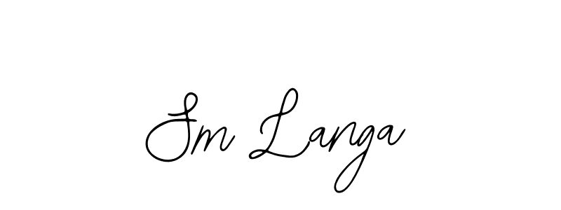 Use a signature maker to create a handwritten signature online. With this signature software, you can design (Bearetta-2O07w) your own signature for name Sm Langa. Sm Langa signature style 12 images and pictures png