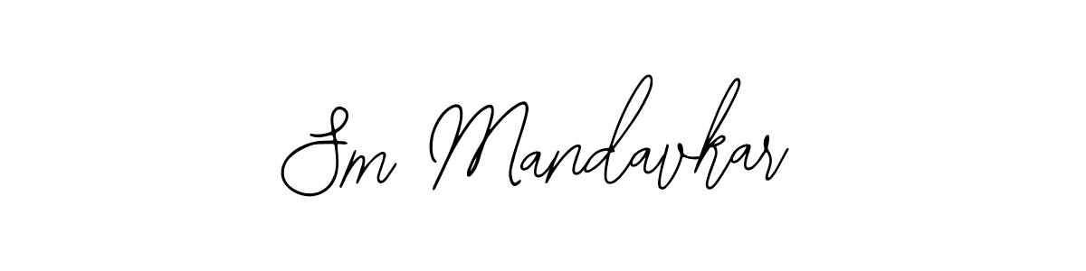 You should practise on your own different ways (Bearetta-2O07w) to write your name (Sm Mandavkar) in signature. don't let someone else do it for you. Sm Mandavkar signature style 12 images and pictures png