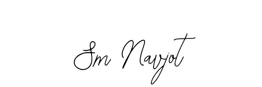 How to make Sm Navjot name signature. Use Bearetta-2O07w style for creating short signs online. This is the latest handwritten sign. Sm Navjot signature style 12 images and pictures png