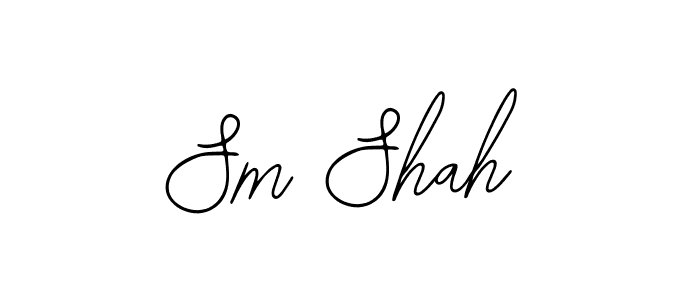 The best way (Bearetta-2O07w) to make a short signature is to pick only two or three words in your name. The name Sm Shah include a total of six letters. For converting this name. Sm Shah signature style 12 images and pictures png