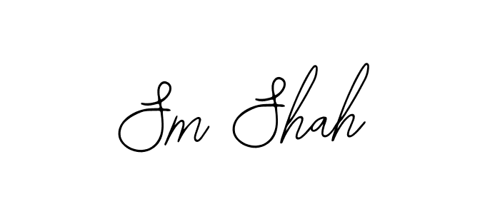 How to make Sm Shah signature? Bearetta-2O07w is a professional autograph style. Create handwritten signature for Sm Shah name. Sm Shah signature style 12 images and pictures png