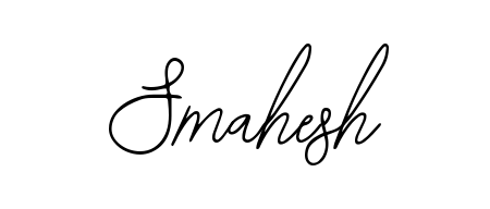 Looking for an artistic signature for Smahesh? The Bearetta-2O07w calligraphy style gives a sophisticated flow suitable for business cards and emails. Smahesh signature style 12 images and pictures png