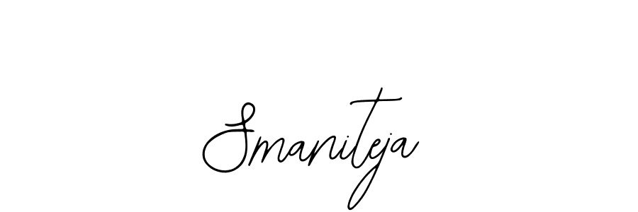 You should practise on your own different ways (Bearetta-2O07w) to write your name (Smaniteja) in signature. don't let someone else do it for you. Smaniteja signature style 12 images and pictures png