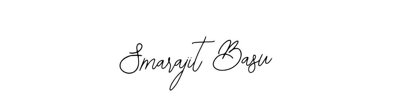 How to make Smarajit Basu name signature. Use Bearetta-2O07w style for creating short signs online. This is the latest handwritten sign. Smarajit Basu signature style 12 images and pictures png