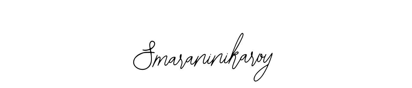 How to make Smaraninikaroy name signature. Use Bearetta-2O07w style for creating short signs online. This is the latest handwritten sign. Smaraninikaroy signature style 12 images and pictures png