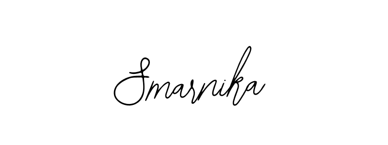 How to make Smarnika name signature. Use Bearetta-2O07w style for creating short signs online. This is the latest handwritten sign. Smarnika signature style 12 images and pictures png