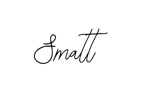 How to make Smatt name signature. Use Bearetta-2O07w style for creating short signs online. This is the latest handwritten sign. Smatt signature style 12 images and pictures png