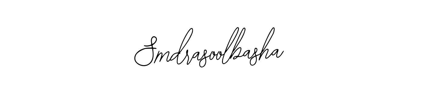 How to make Smdrasoolbasha name signature. Use Bearetta-2O07w style for creating short signs online. This is the latest handwritten sign. Smdrasoolbasha signature style 12 images and pictures png